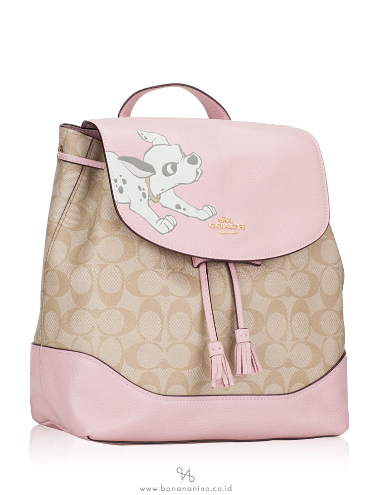 COACH 91129 Elle Disney Dalmatian Backpack Blossom Light Khaki