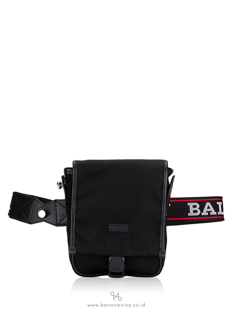 BALLY Men Dillons Nylon Waist Pouch Black