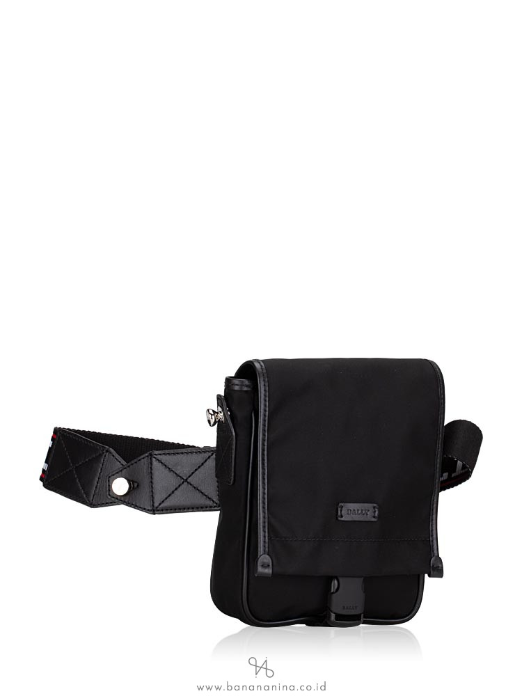 BALLY Men Dillons Nylon Waist Pouch Black