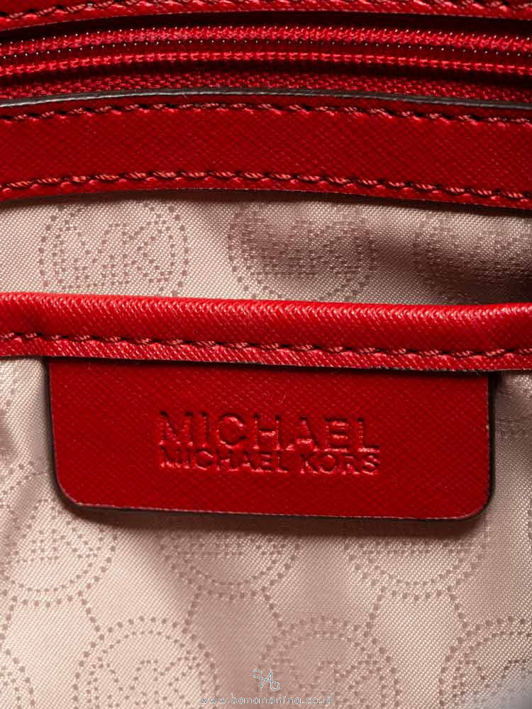 MICHAEL KORS Selma Grommet Large Satchel Red