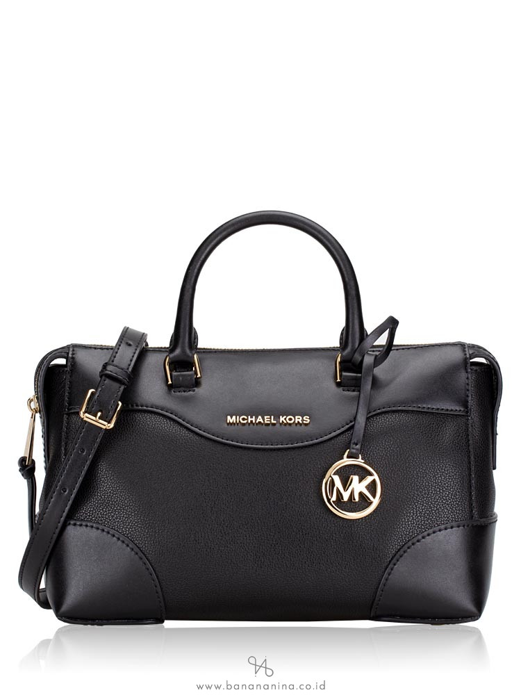 MICHAEL KORS Maya Leather Small Satchel Black