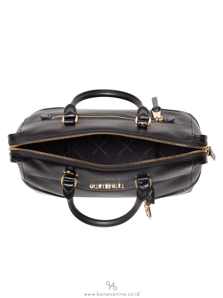 MICHAEL KORS Maya Leather Small Satchel Black