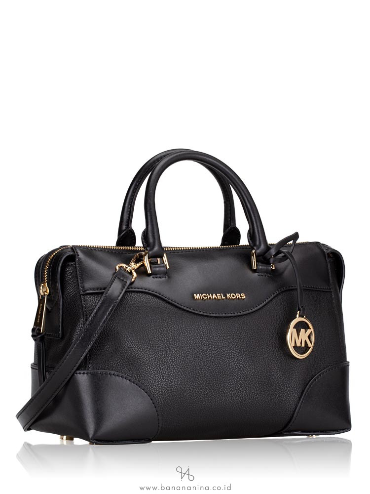 MICHAEL KORS Maya Leather Small Satchel Black