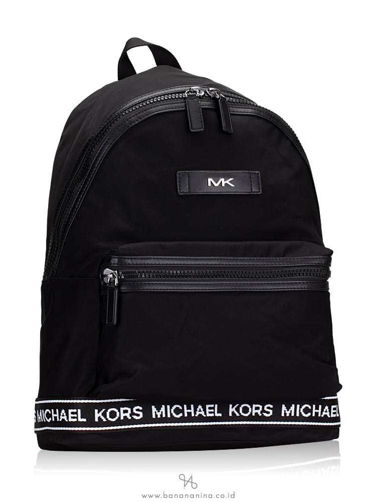 MICHAEL KORS Men Kent Nylon Backpack Black White