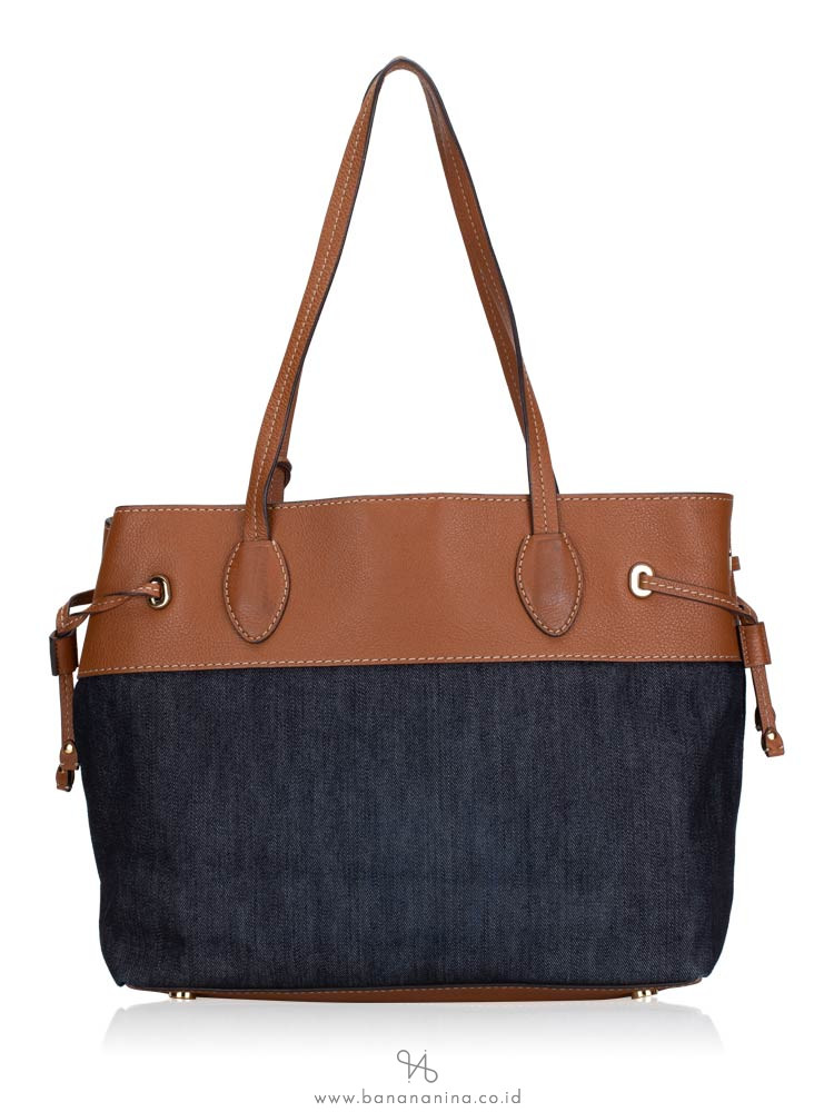 MICHAEL KORS Marina NS Large Drawstring Tote Denim