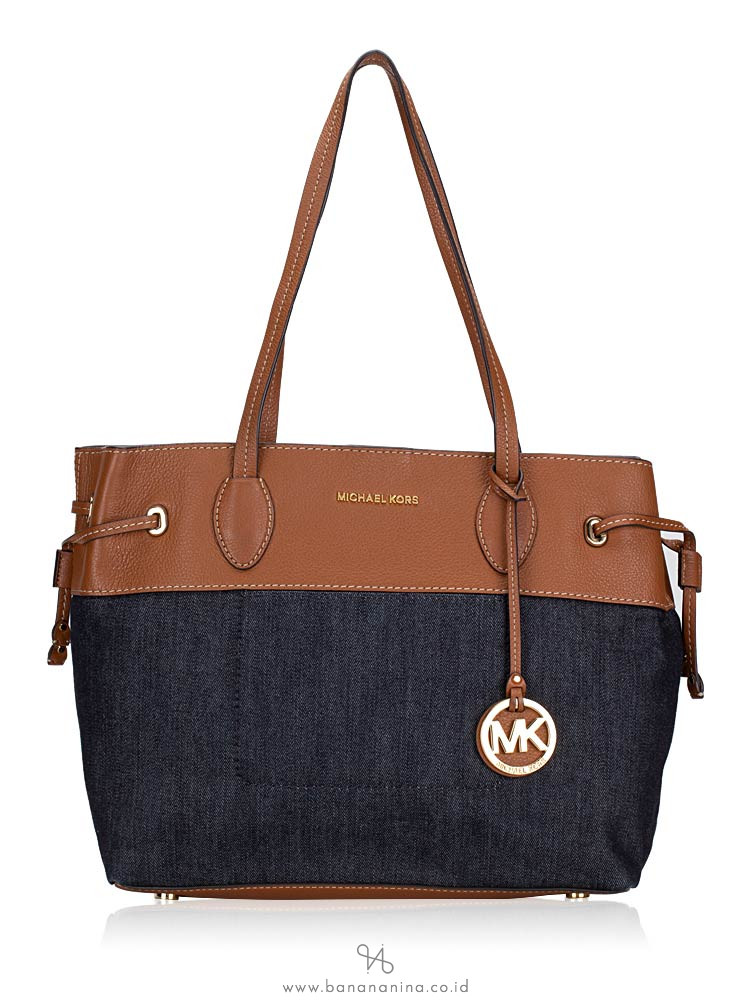 MICHAEL KORS Marina NS Large Drawstring Tote Denim