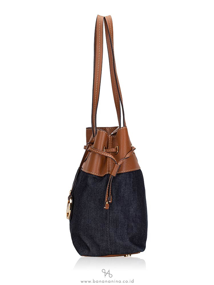 MICHAEL KORS Marina NS Large Drawstring Tote Denim