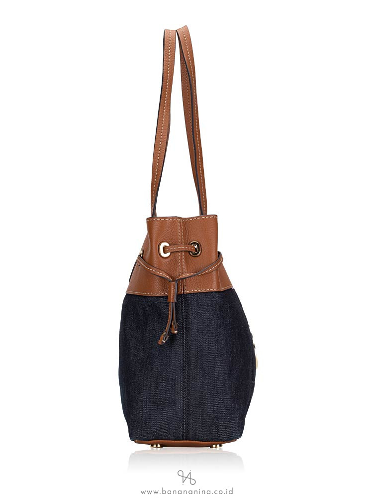 MICHAEL KORS Marina NS Large Drawstring Tote Denim
