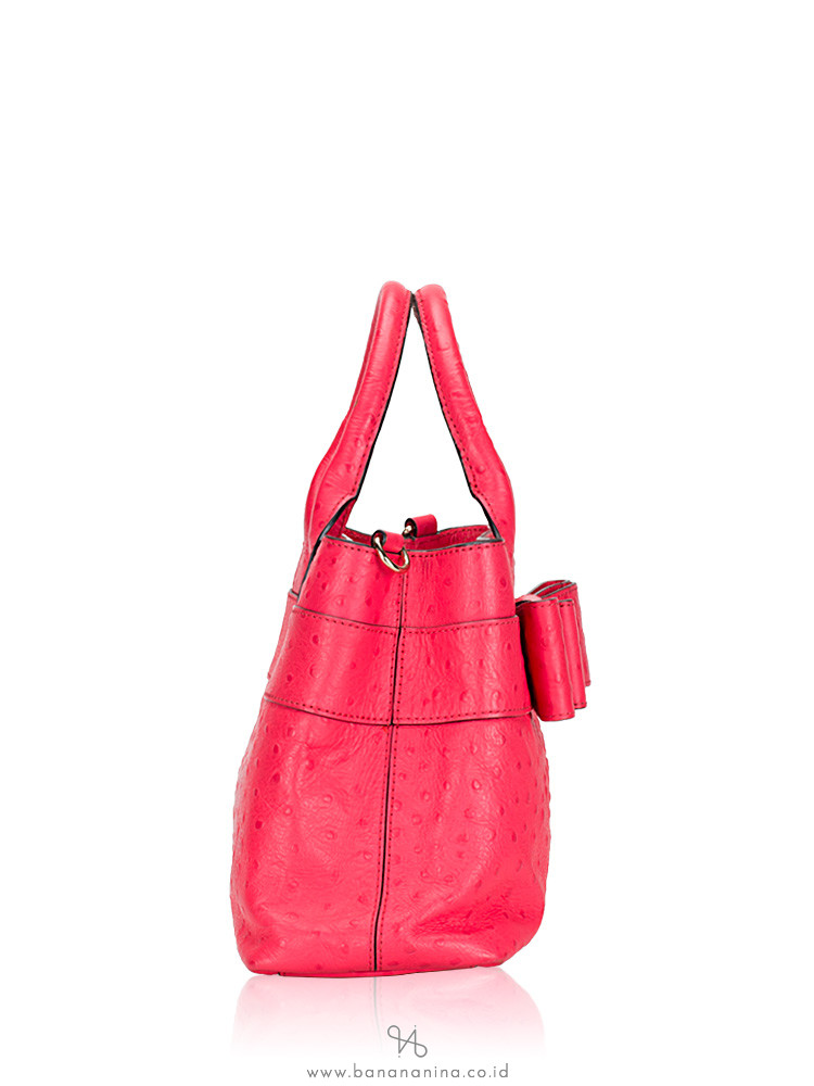 KATE SPADE Charm City Ostrich Provence Satchel Desert Rose