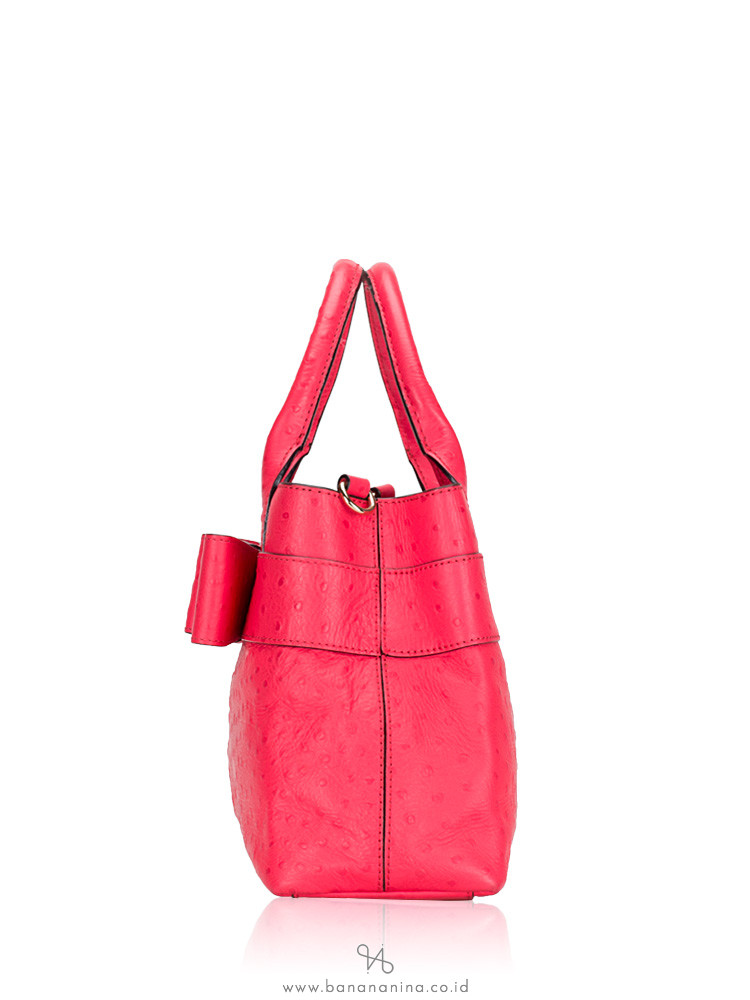 KATE SPADE Charm City Ostrich Provence Satchel Desert Rose