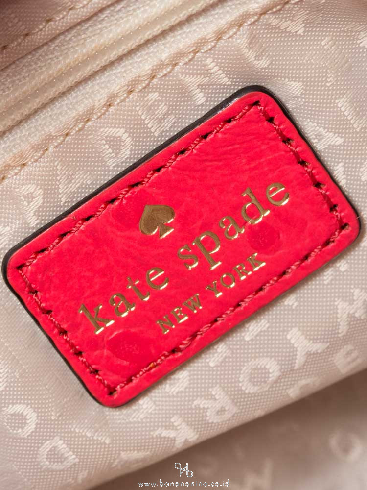 KATE SPADE Charm City Ostrich Provence Satchel Desert Rose