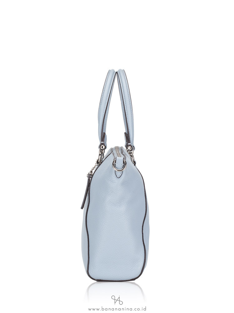 COACH 79997 Pebble Leather Prairie Satchel Pale Blue