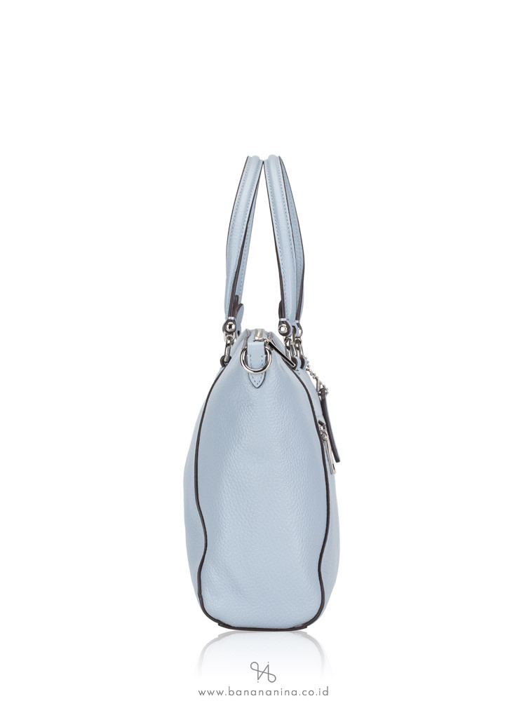COACH 79997 Pebble Leather Prairie Satchel Pale Blue