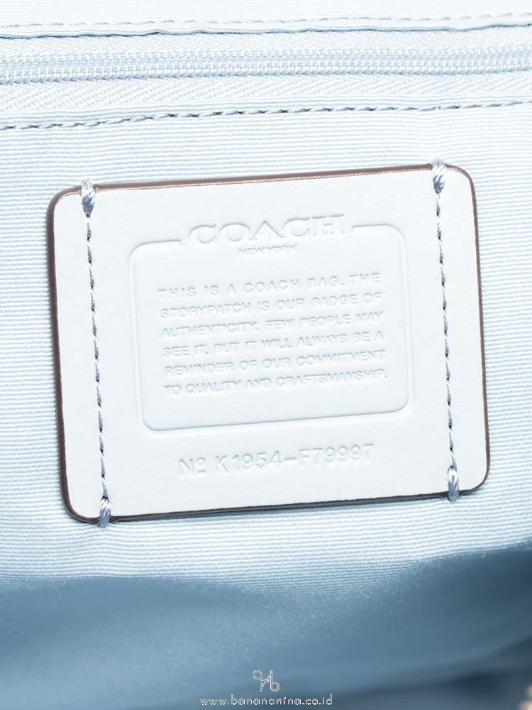COACH 79997 Pebble Leather Prairie Satchel Pale Blue