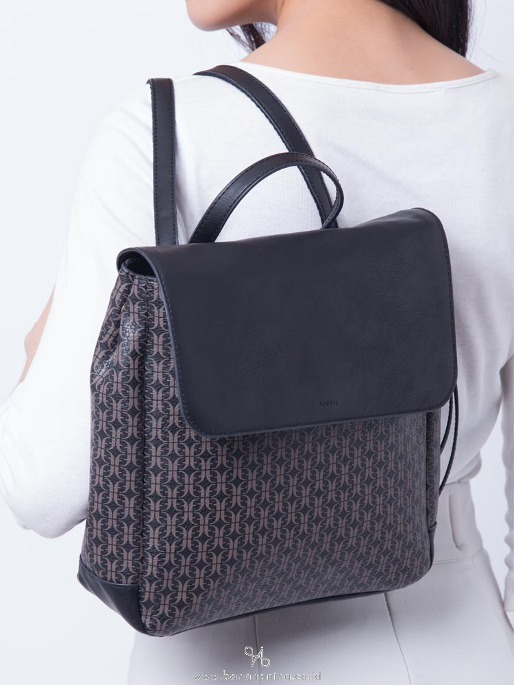 fossil black backpack