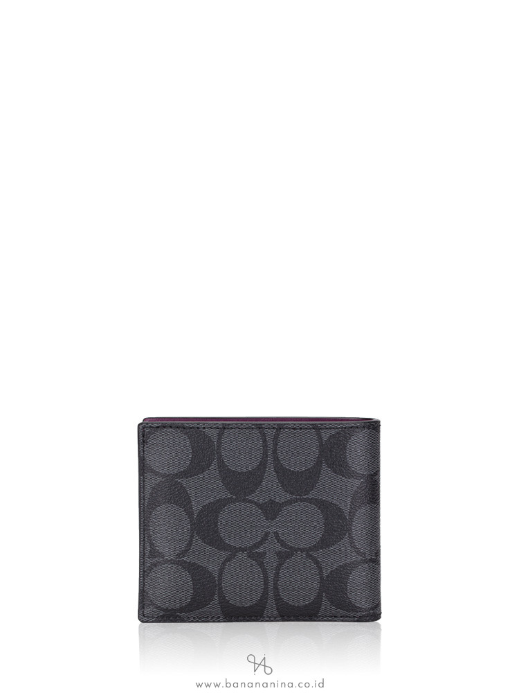 COACH Men 91654 3 in 1 Signature Disney Dumbo Wallet Charcoal Plum Multi