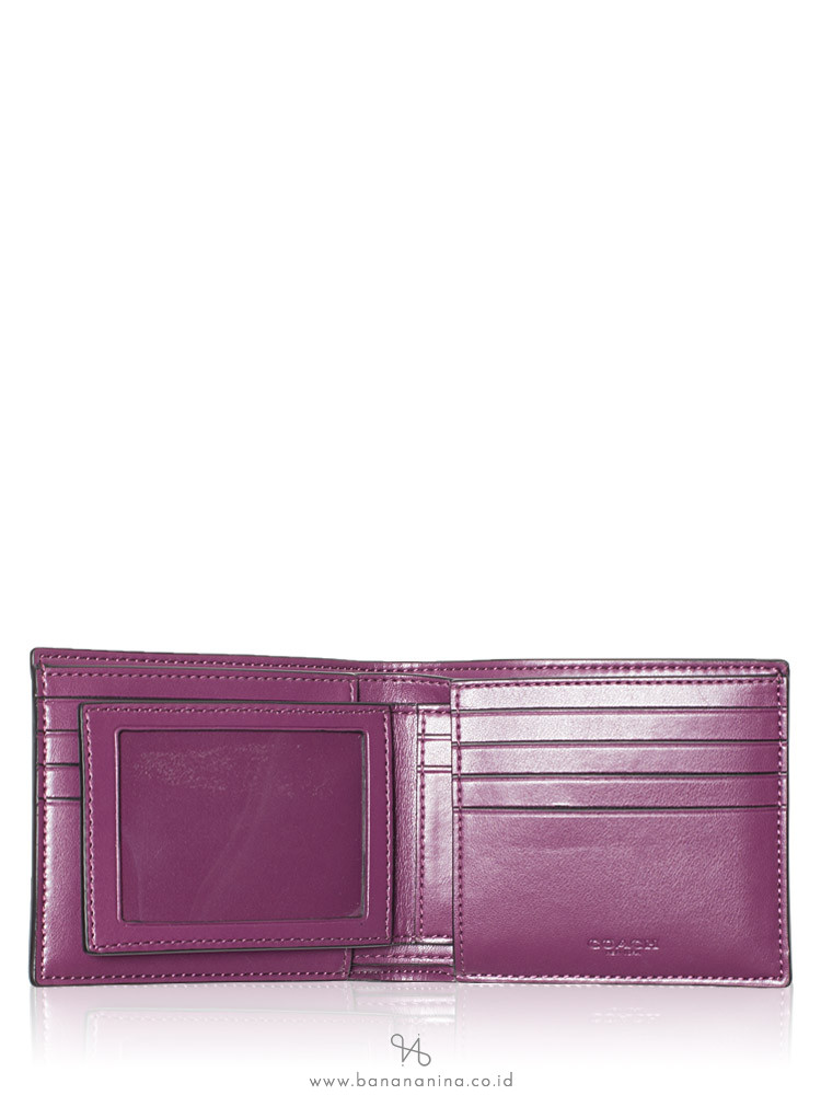 COACH Men 91654 3 in 1 Signature Disney Dumbo Wallet Charcoal Plum Multi
