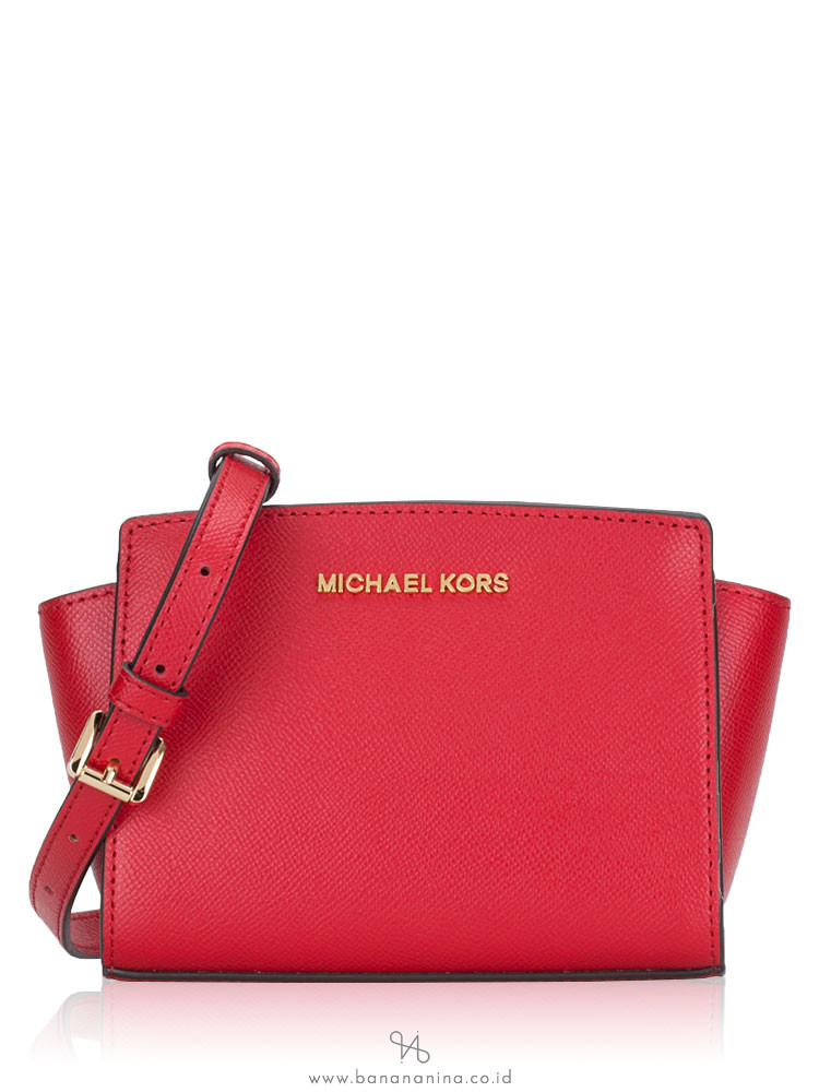 MICHAEL KORS Selma Mini Messenger Bright Red
