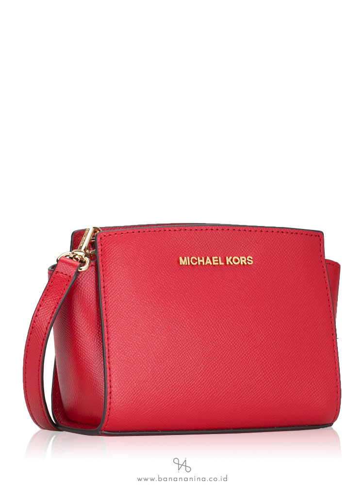 MICHAEL KORS Selma Mini Messenger Bright Red