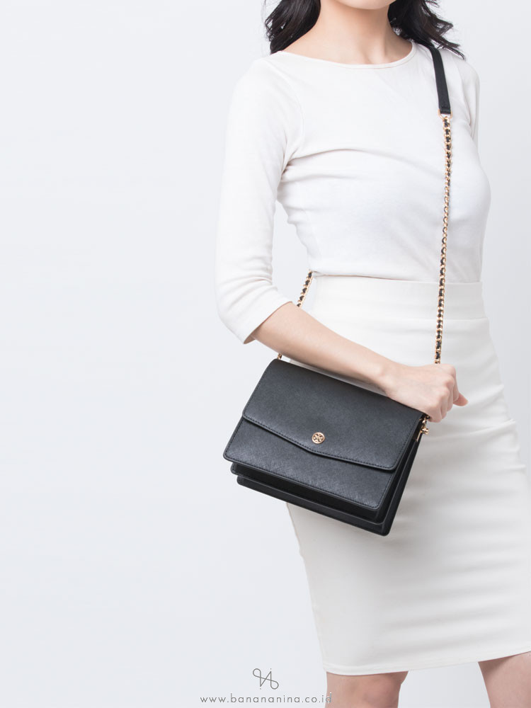 TORY BURCH Robinson Shoulder Bag Black