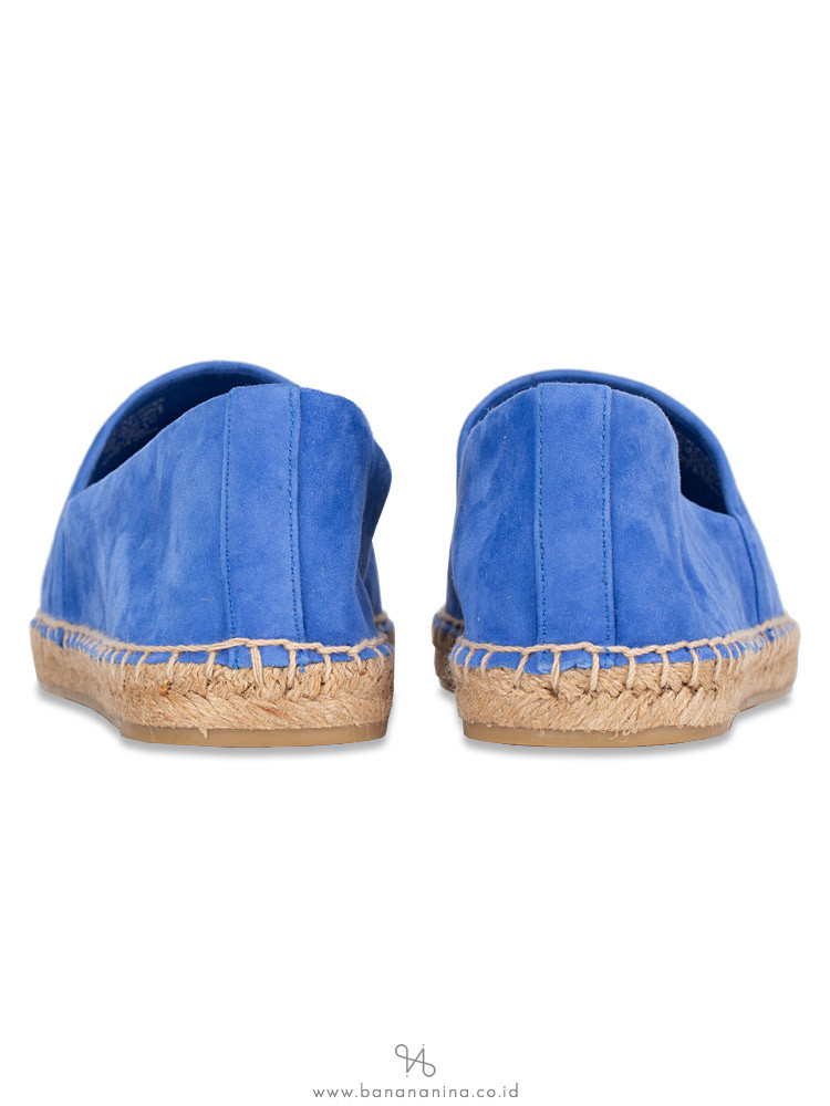 TORY BURCH Colorblock Leather Espadrilles Regal Blue Leaf Green Sz 9