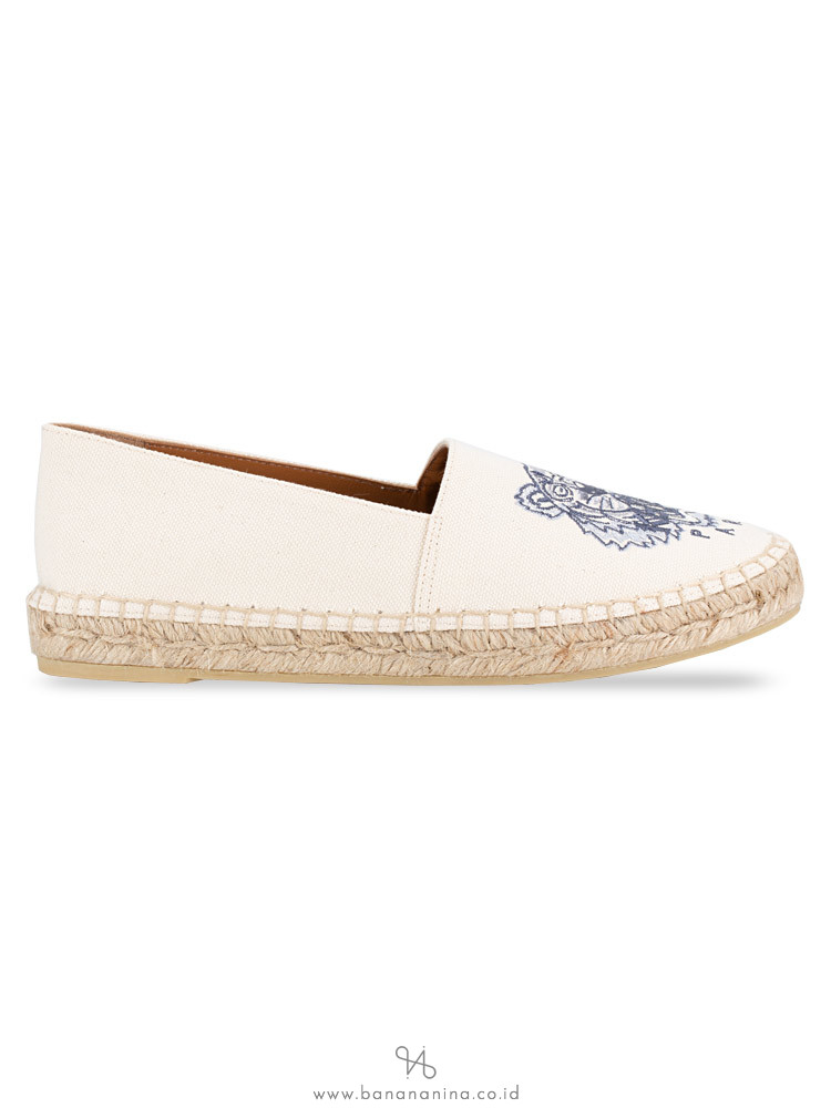KENZO Tiger Canvas Espadrille Mastic Sz 36
