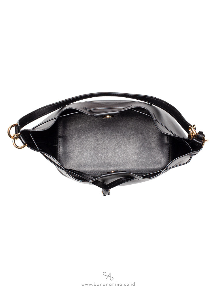 MICHAEL KORS Eden Leather Medium Bucket Shoulder Bag Black