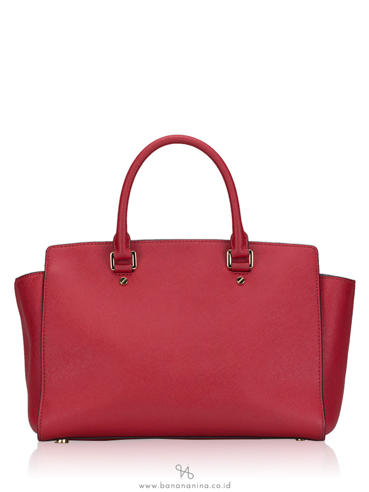 MICHAEL KORS Selma Large Satchel Red