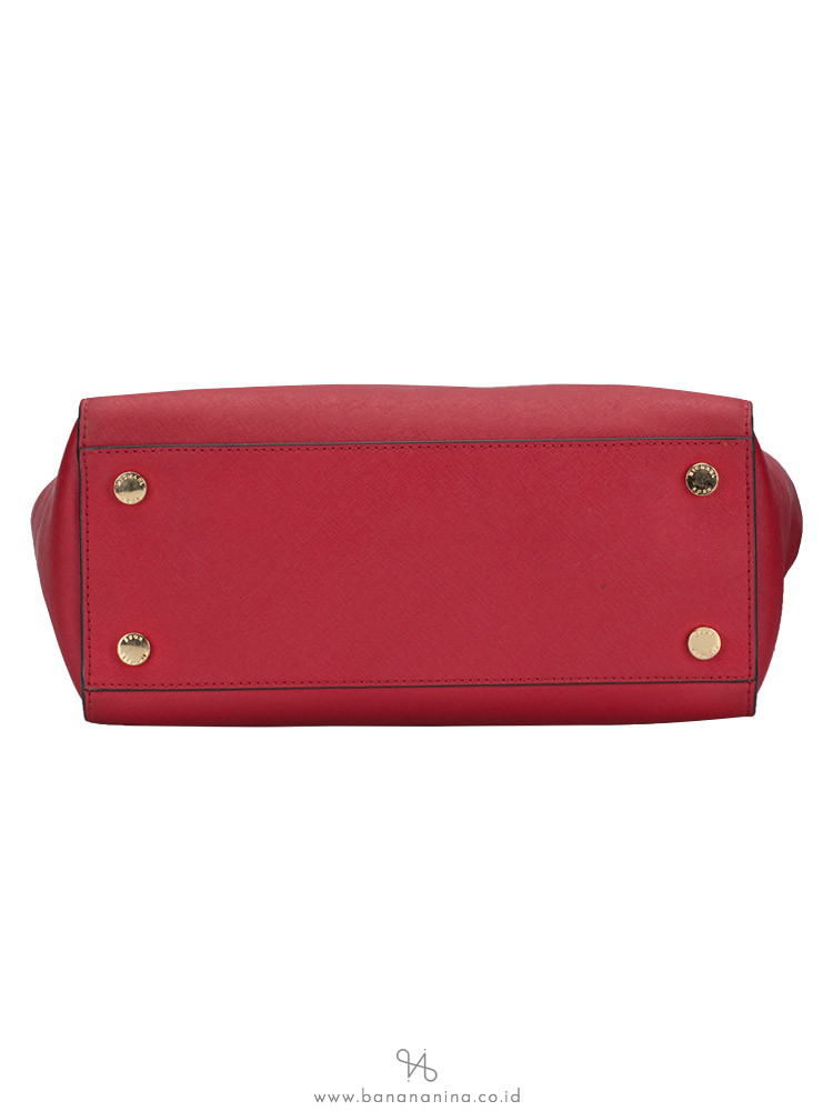 MICHAEL KORS Selma Large Satchel Red
