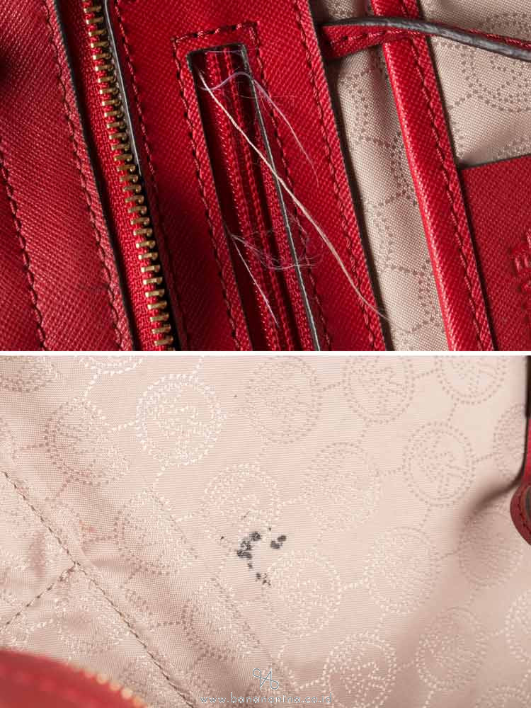 MICHAEL KORS Selma Large Satchel Red