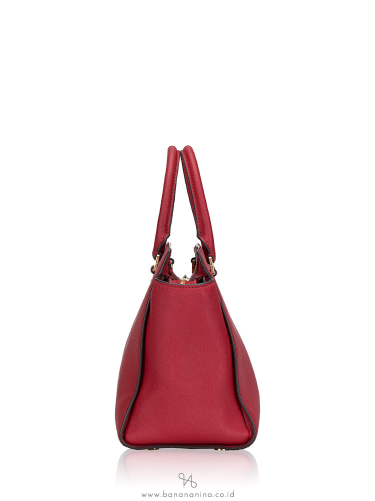 MICHAEL KORS Selma Large Satchel Red