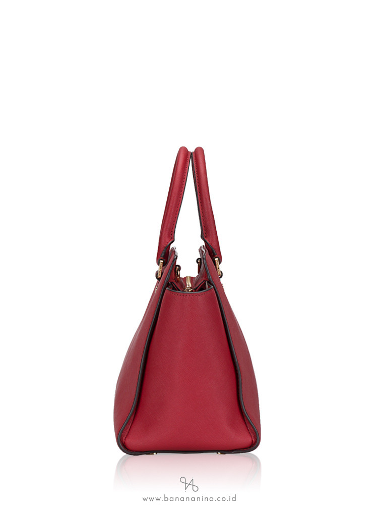 MICHAEL KORS Selma Large Satchel Red