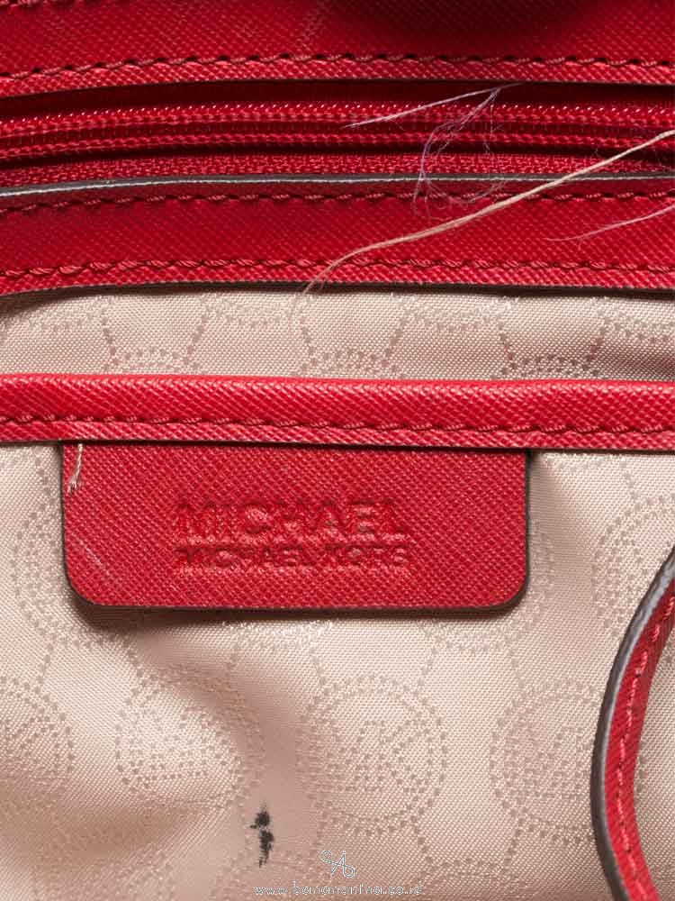 MICHAEL KORS Selma Large Satchel Red