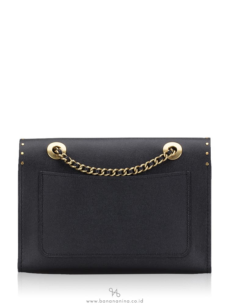 COACH 53344 Signature Embossed Leather Parker Shoulder Bag Black