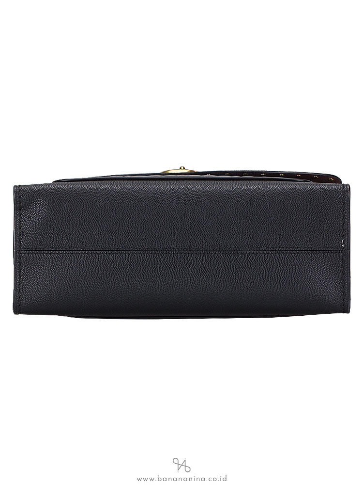 COACH 53344 Signature Embossed Leather Parker Shoulder Bag Black