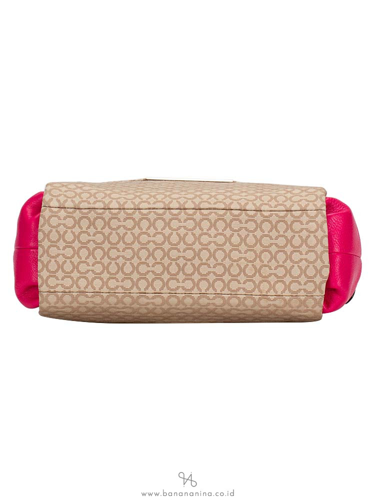 COACH 30094 Madison Art Needlepoint Georgie Satchel Pink Ruby