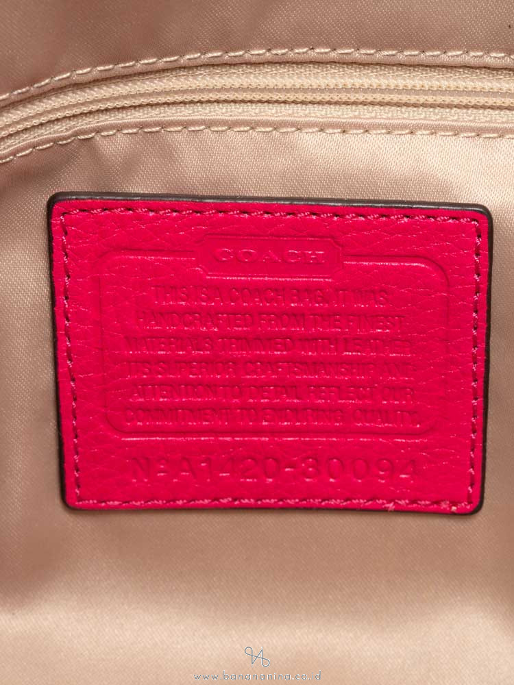 COACH 30094 Madison Art Needlepoint Georgie Satchel Pink Ruby