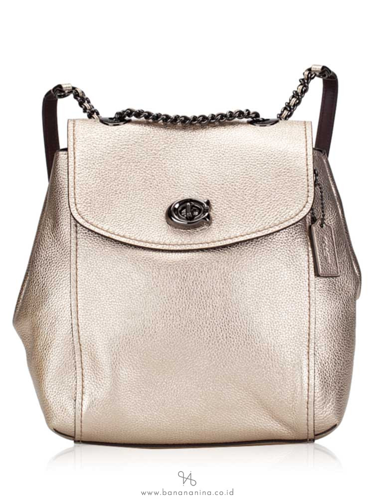 COACH 38584 Parker Convertible Backpack Platinum