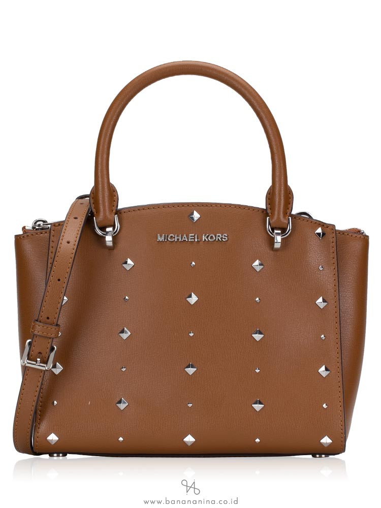 MICHAEL KORS Ellis Stud Saffiano Small Satchel Luggage