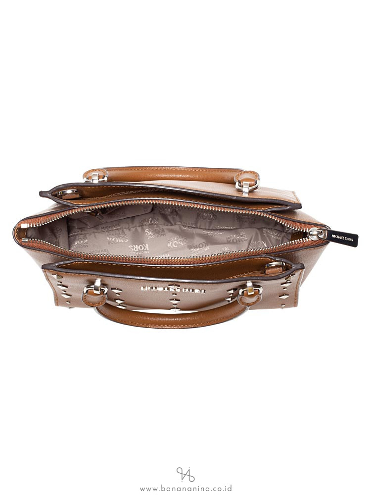 MICHAEL KORS Ellis Stud Saffiano Small Satchel Luggage