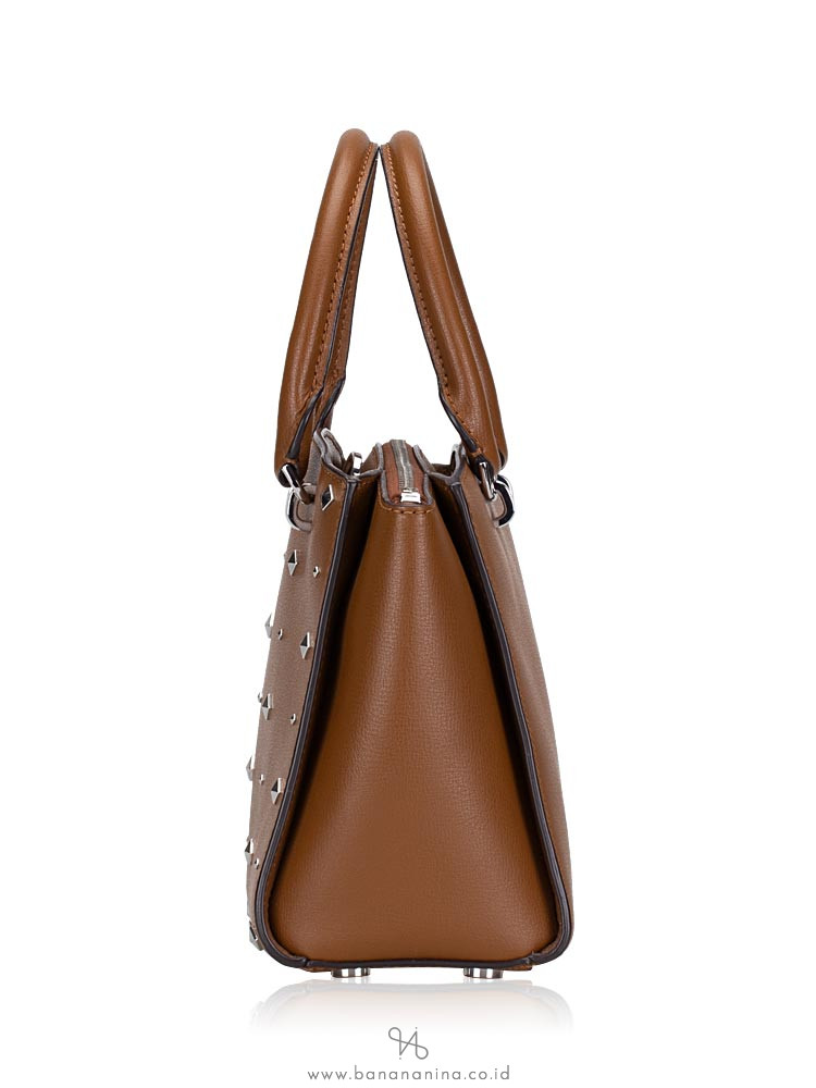 MICHAEL KORS Ellis Stud Saffiano Small Satchel Luggage