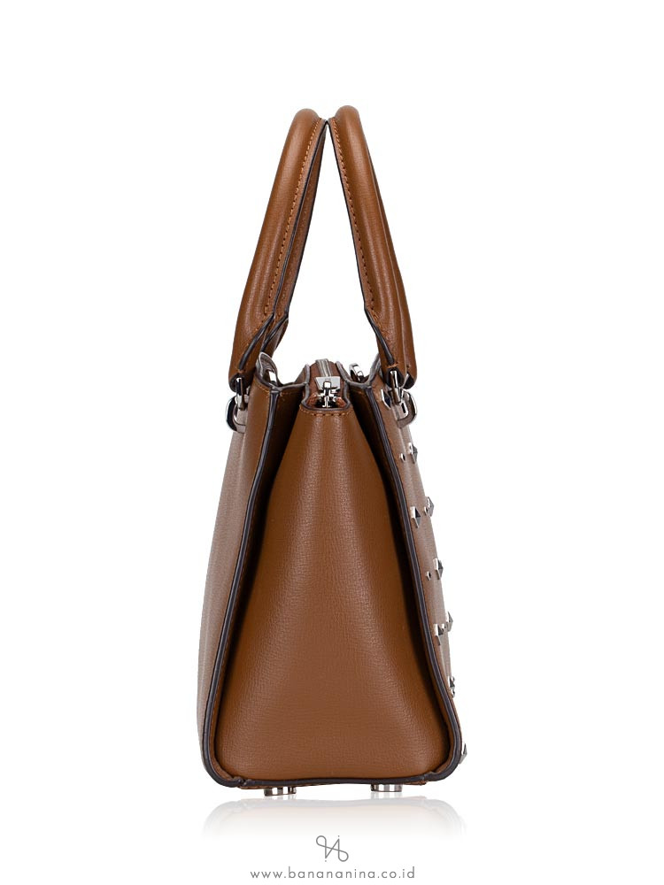 MICHAEL KORS Ellis Stud Saffiano Small Satchel Luggage