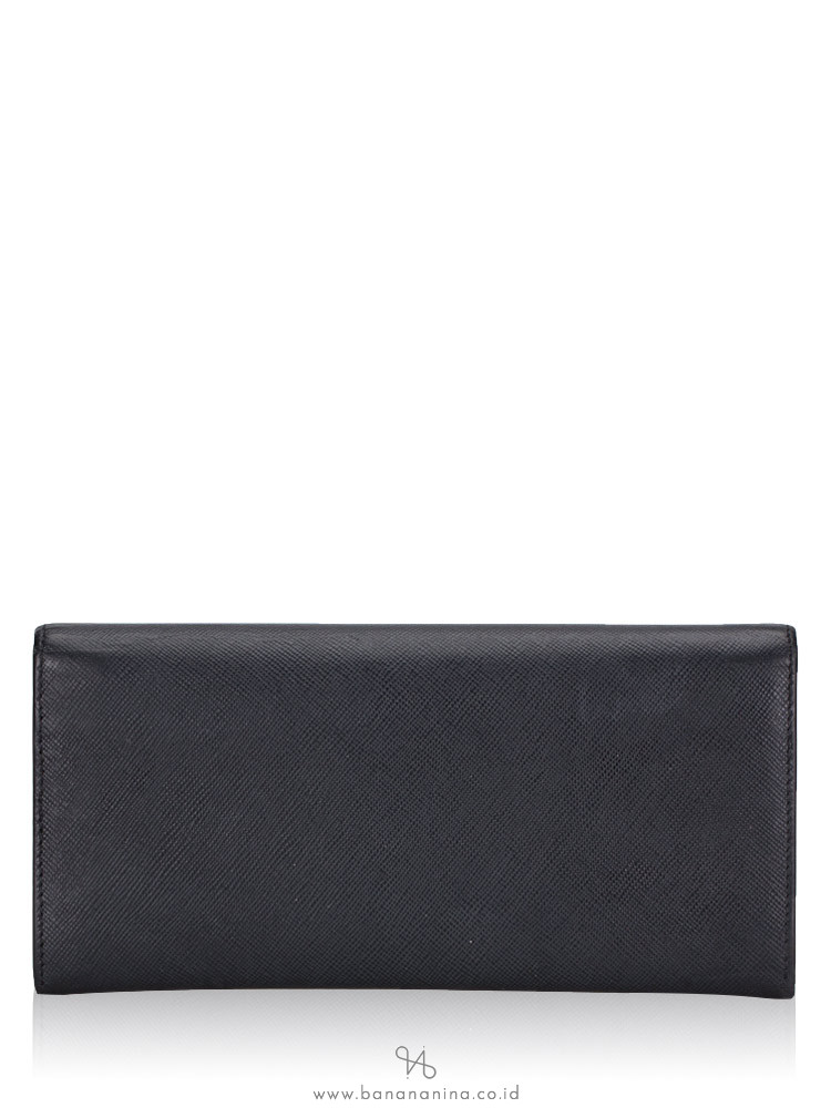 PRADA 1M1132 Saffiano Continental Wallet Black