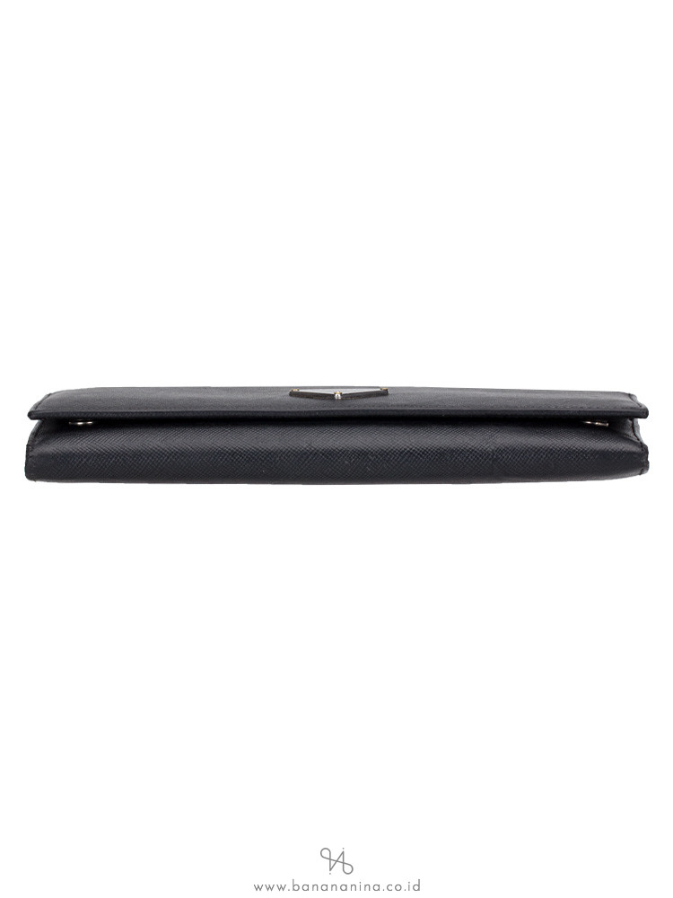 PRADA 1M1132 Saffiano Continental Wallet Black