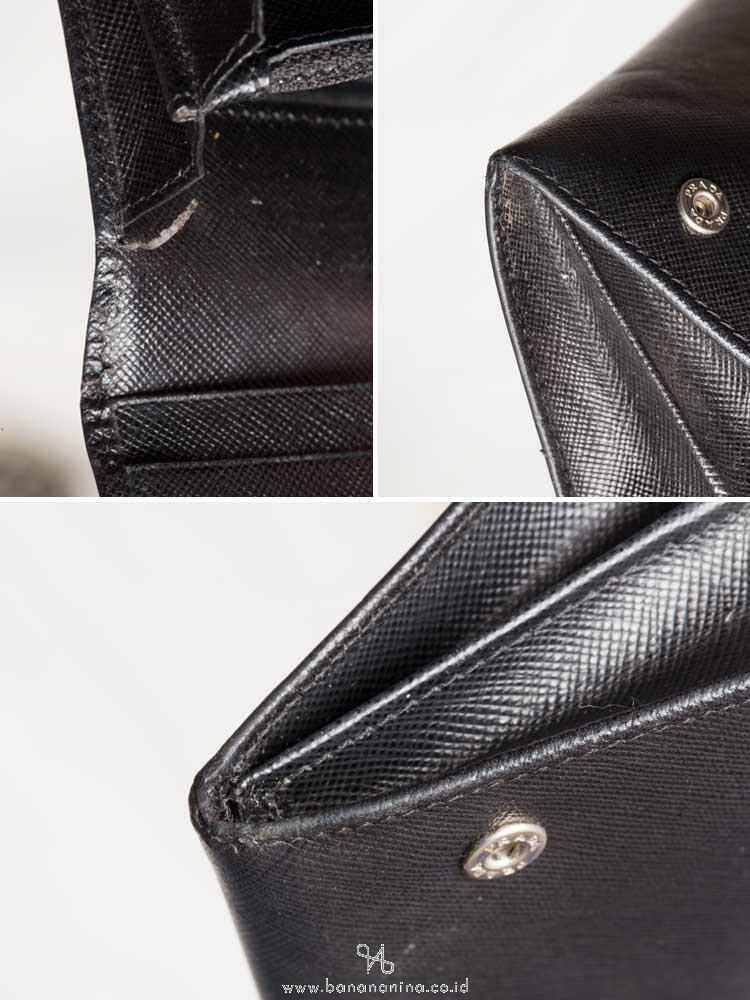 PRADA 1M1132 Saffiano Continental Wallet Black