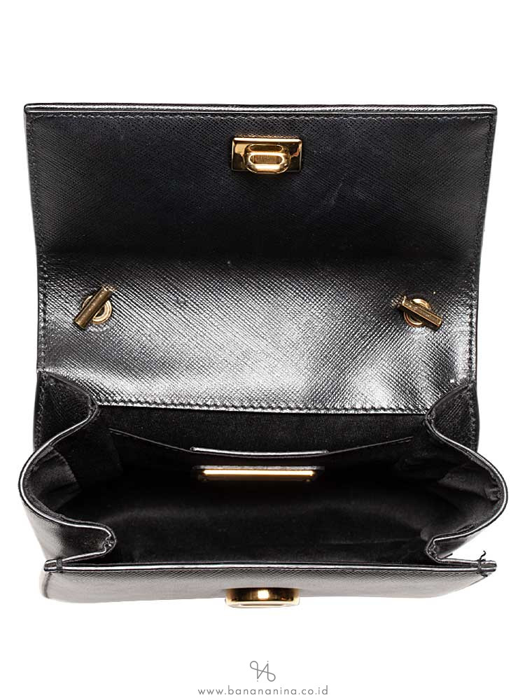 SALVATORE FERRAGAMO Vara Mini Ginny Crossbody Black