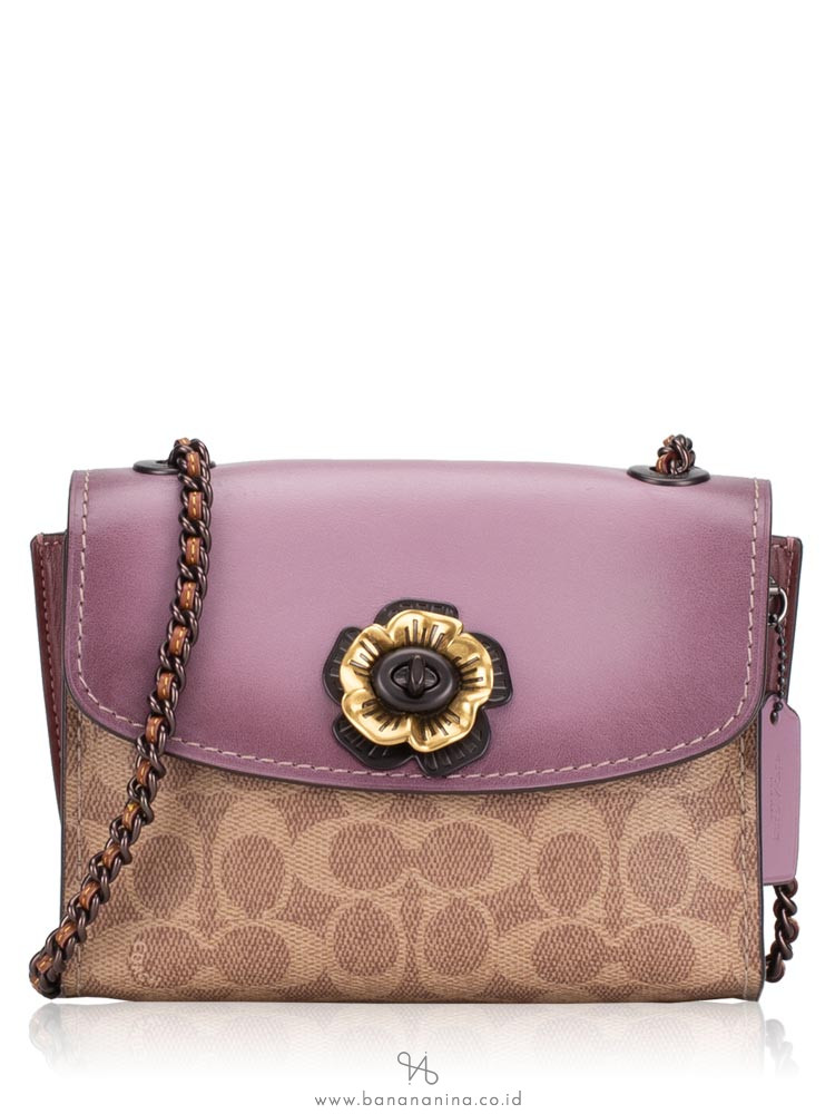 COACH 30591 Signature Parker 18 Shoulder Bag Tan Jasmine