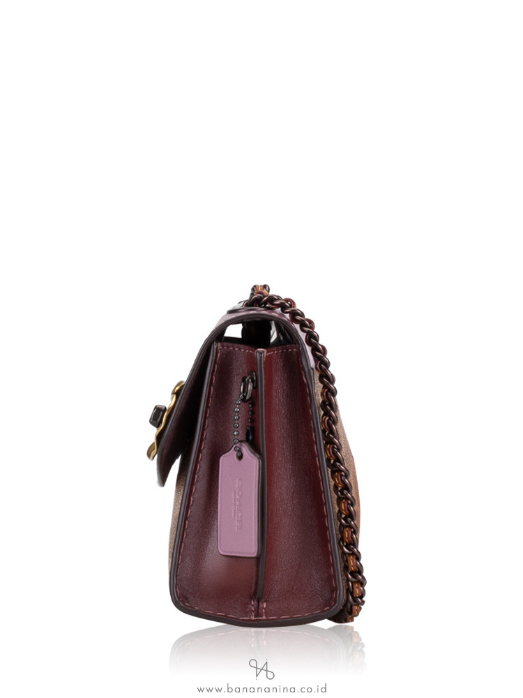 COACH 30591 Signature Parker 18 Shoulder Bag Tan Jasmine