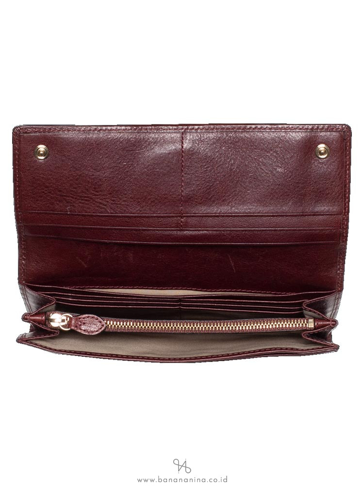 MULBERRY Alexa Leather Continental Wallet Oxblood