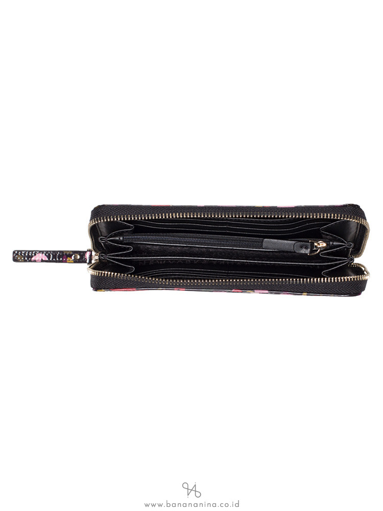 KATE SPADE Daycation Boho Floral Neda Wallet Black Multi